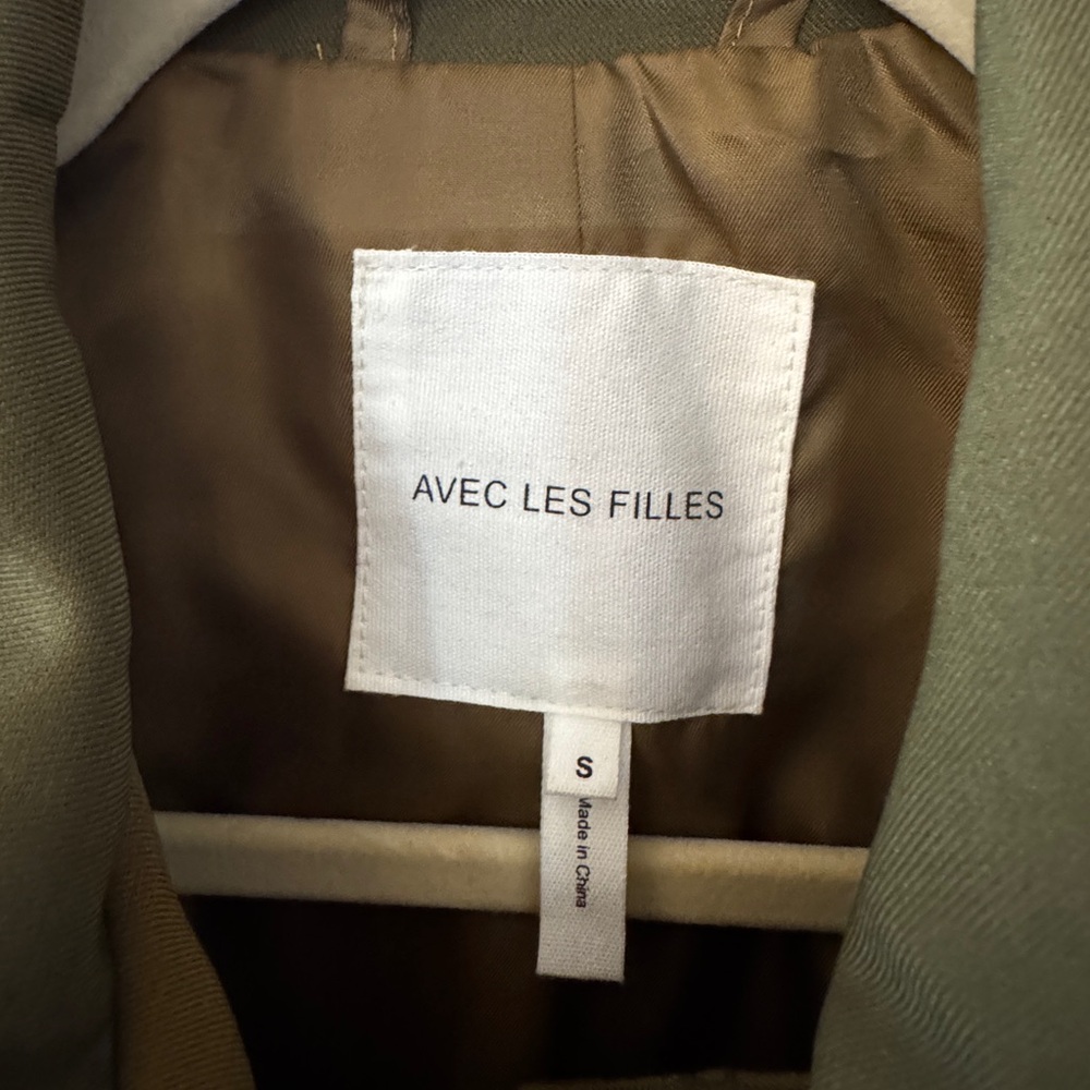 Avec Les Filles Army Green Utility Jacket with Gold Buttons - Picture 7 of 7